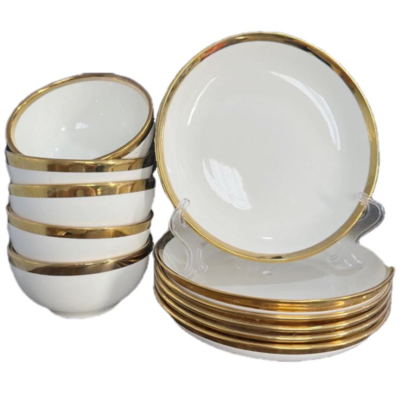 Gold-plated Ceramic Tableware